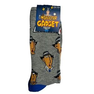 Inspector Gadget Socks Unisex Crew Size 7-12 New With Tags